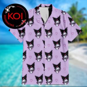 Kuromi Heart Purple Summer Aloha Hawaiian Shirt
