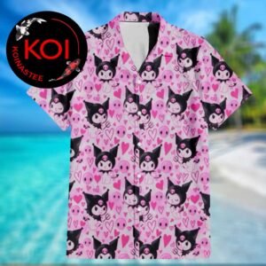Kuromi Heart Skull Summer Aloha Hawaiian Shirt