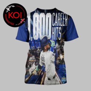 Los Angeles Dodgers Miguel Rojas 1000 Hits Career All Over Print T Shirt
