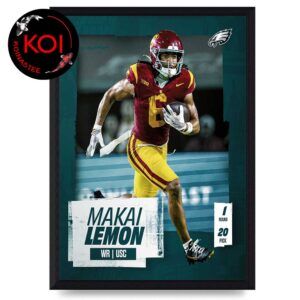 Makai Lemon To Philadelphia Eagles 2026 NFL Draft Home Decor Poster Canvas