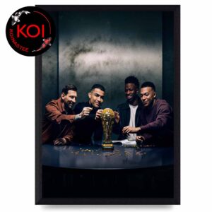 Mbappe Vinicius Jr Messi Cristiano Ronaldo Lego World Cup 2026 Home Decor Poster Canvas