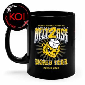 Michigan Men’s Basketball Belt To Ass 2026 NCAA National Champions World Tour Ceramic Mug Cup