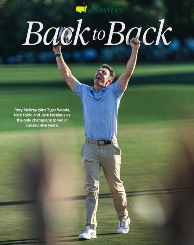 Rory McIlroy wins his second Green Jacket.