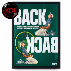 Rory Mcilroy 2026 The Masters Champions Back To Back Home Decor Poster Canvas