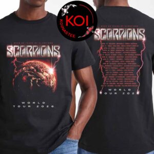 Scorpions Band Coming Home World Tour 2026 Two Sided T-Shirt