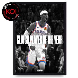 Shai Gilgeous Alexander SGA Clutch Player Of The Year 2026 Home Decor Poster Canvas