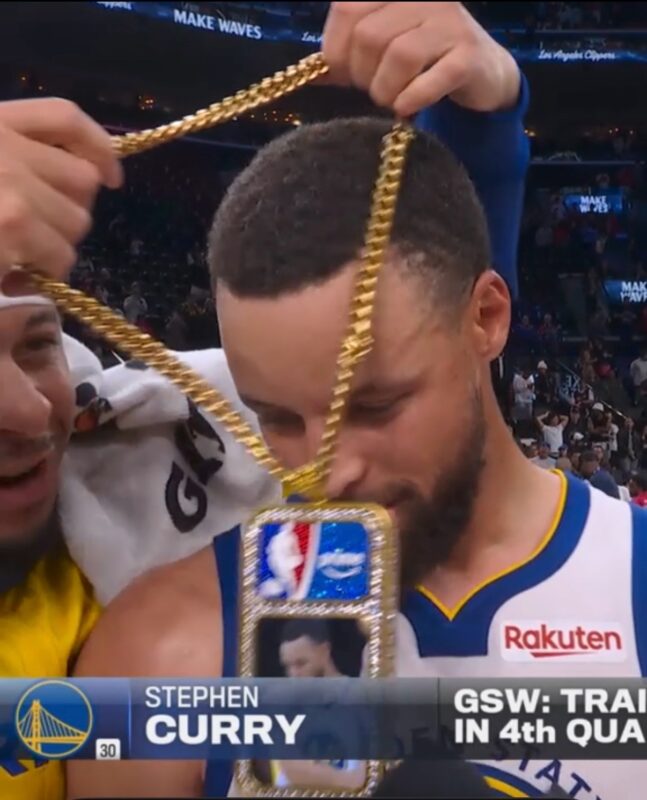 Stephen Curry Awarded Amazon Prime Player of the Game by Seth Curry After Play In Win