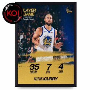 Stephen Curry Golden State Warriors vs Los Angles Clippers NBA Playoff 2026 35 Points Home Decor Poster Canvas