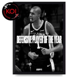Victor Wembanyama Defensive Player Of The Year 2026 Home Decor Poster Canvas