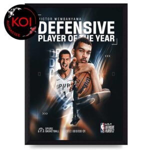 Victor Wembanyama Defensive Player Of The Year Home Decor Poster Canvas