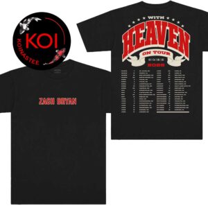 Zach Bryan 2026 With Heaven On Tour Dates Top Two Sided T-Shirt