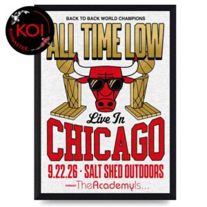 All Time Low Salt Shed Outdoors 2026 Chicago September 22nd Home Decor Poster Canvas