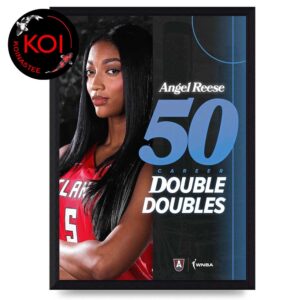 Angel Reese 50 Career Double Doubles Home Decor Poster Canvas