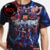 Barcelona 2026 Laliga Campion Champions Is Ours The Throne Is Ours All Over Print T-Shirt