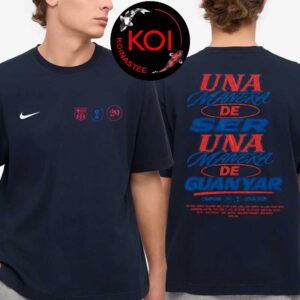 Barcelona LaLiga Winners 2026 Una Manera De Ser Una Manera De Guanyar Two Sided T-Shirt