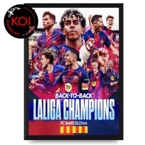 Barcelona Laliga Champions Campions 2025 2026 Season Home Decor Poster Canvas