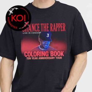 Chance The Repper 2026 Tour Coloring Book Ten Year Aniversary Tour Unisex T Shirt