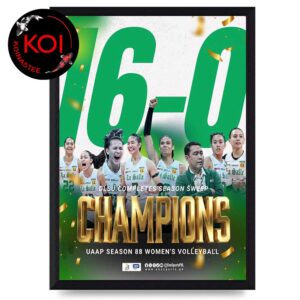 DLSU De La Salle University Lady Spikers 2026 Champion UAAP Season 88 Women’s Volleyball Home Decor Poster Canvas