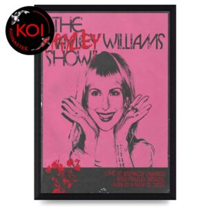 Hayley Williams Espacco Unimed 2026 Sao Paulo Brazil November 12th 13th Home Decor Poster Canvas
