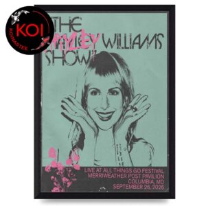Hayley Williams Merriweather Post Pavillion 2026 All Thing Go Festival Columbia MD September 26th Home Decor Poster Canvas
