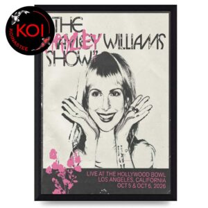 Hayley Williams The Hollywood Bowl 2026 Los Angeles CA October 5th 6th Home Decor Poster Canvas