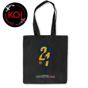 Inter Milan CAMPIONI D’ITALIA 2025 2026 Season Champion Serie A Italia Tote Bag