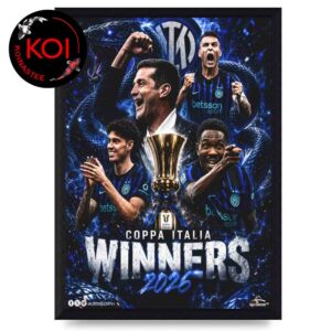 Inter Milan Coppa Italia 2025 2026 Winners Home Decor Poster Canvas