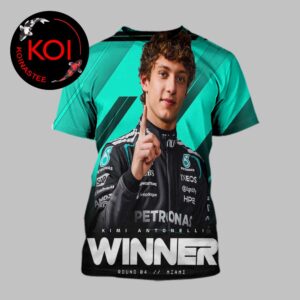 Kimi Antonelli Winner Miami GP 2026 Mercedes-AMG PETRONAS F1 Team All Over Print T-Shirt