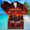Metallica The Black Snake Pattern Sunset Summer Vibe Hawaiian Aloha Shirt
