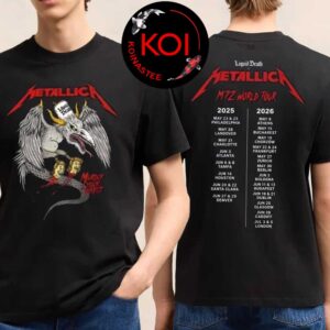 Metallica Liquid Death M72 World Tour Dates 2026 Two Sided T-Shirt