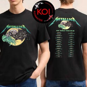 Metallica  M72 World Tour Dates 2026 Two Sided Unsiex T-Shirt