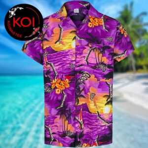 Metallica The Black Snake Pattern Sunset Summer Hawaiian Aloha Shirt