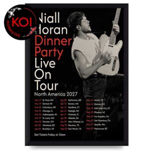Niall Horan 2027 Tour Dates Dinner Party North America Home Decor Poster Canvas