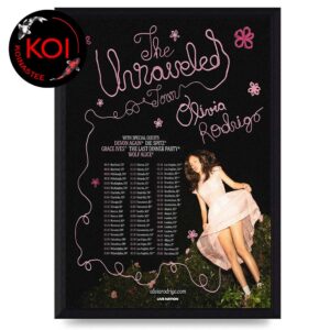 Olivia Rodrigo 2026 Tour Dates The Unraveled Home Decor Poster Canvas