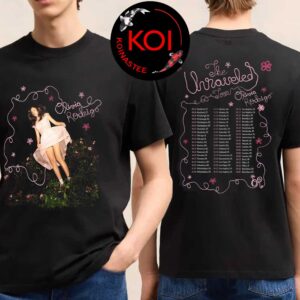 Olivia Rodrigo The Unraveled Tour Dates 2026 Two Sided T-Shirt