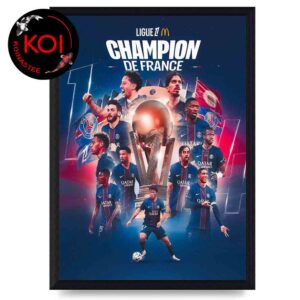 Paris Saint Germain Wins Ligue 1 2026 Champion De France Home Decor Poster Canvas