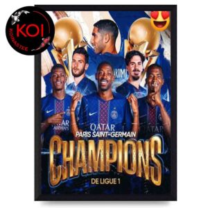 Paris Saint Germain Wins Ligue 1 Championship 2026 Home Decor Poster Canvas