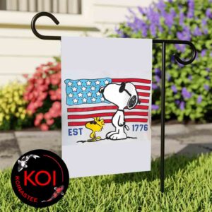 Peanuts Snoopy 250th Anniversary 4th Of July Est 1776 Outdoor Decor Garden Flag