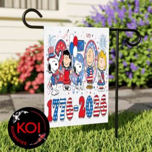 Peanuts Snoopy 250th Anniversary Fourth Of July 1776 2026 Outdoor Decor Garden Flag