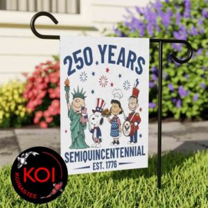 Peanuts Snoopy America 250 Years 1776 2026 4th Of July Outdoor Decor Garden Flag