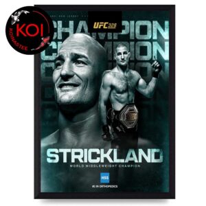 Sean Strickland 2026 World Middleweight Champion UFC 328 Home Decor Poster Canvas