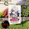 Peanuts Snoopy God Bless America 1776 2026 250th Years 4th Of July Outdoor Decor Garden Flag