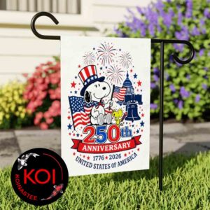 Snoopy America 250th Anniversary Patriotic Celebration United States Of America Outdoor Decor Garden Flag