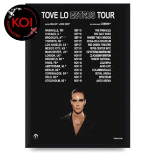 Tove Lo Estrus 2026 Tour Dates Home Decor Poster Canvas